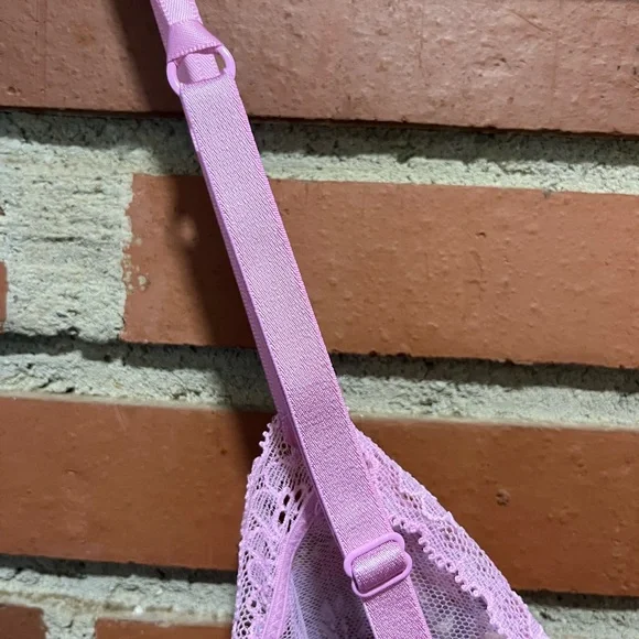 Victoria’s Secret XL Pink Floral Lace Babydoll Nightgown, New with tags - Picture 5 of 6